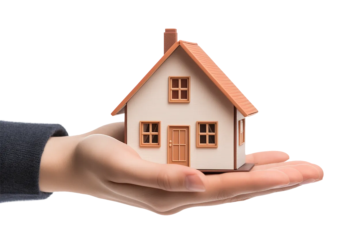 Main tenant une maison